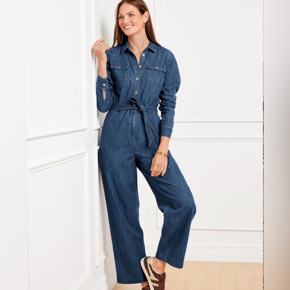TALBOTS DENIM JUMPSUIT